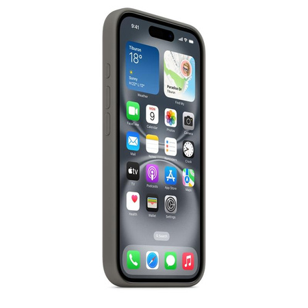 Apple Silicone Case - Silicone Case with MagSafe for iPhone 16 (mountain grey)