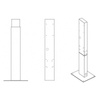 Green Cell - GC EV Stand mounting post for Wallbox electric car charging station