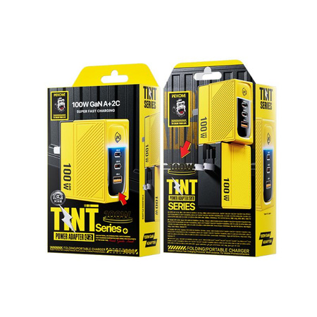 WEKOME WP-U155 Tint Series - Super rychlá nabíječka 2x USB-C a USB-A GaN 100W (žlutá)