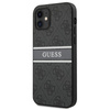Guess 4G Printed Stripe - pouzdro pro iPhone 12 mini (šedé)