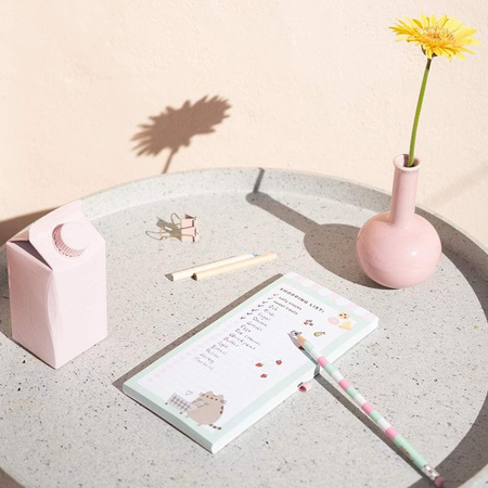 Pusheen - Magnetic notepad / shopping list for fridge + pencil (10 x 21 cm)