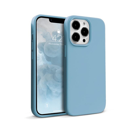 Crong Color Cover Liquid Silicone hülle für iPhone 13 Pro Max (hellblau)