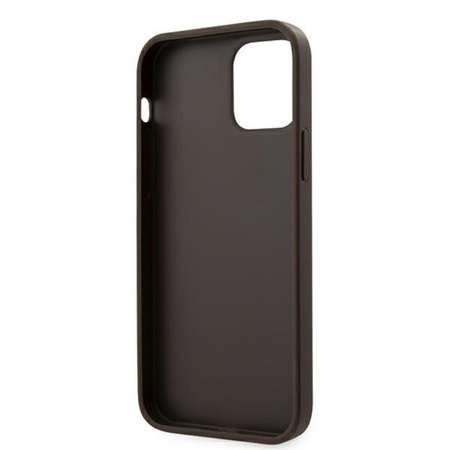 Guess 4G Bottom Stripe Collection - Etui iPhone 12 Pro Max (brązowy)