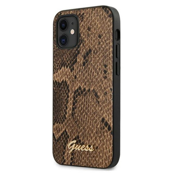 Guess Python Collection - pouzdro pro iPhone 12 mini (hnědé)