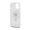 Karl Lagerfeld Ring Stand Choupette Head MagSafe - iPhone 15 Case (white)