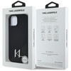 Karl Lagerfeld Silicone Shadow Metal Initial MagSafe - Hülle für iPhone 15 (schwarz)