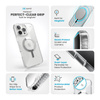 Speck Presidio Perfect-Clear Grip MagSafe - iPhone 16 Pro Max Case (Clear / Chrome Finish / Serene Silver)
