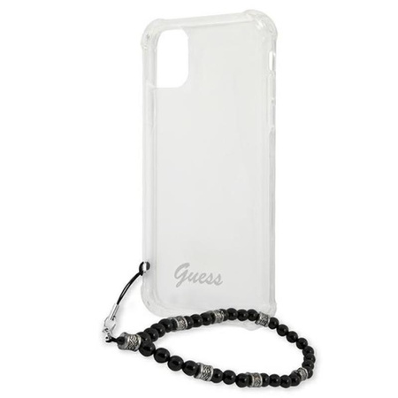 Guess Black Pearl Strap - pouzdro pro iPhone 12 Pro Max (průhledné)