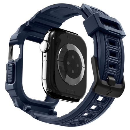 Spigen Rugged Armor Pro V2 – Armband mit Hülle für Apple Watch 10/11 42mm (Marineblau)