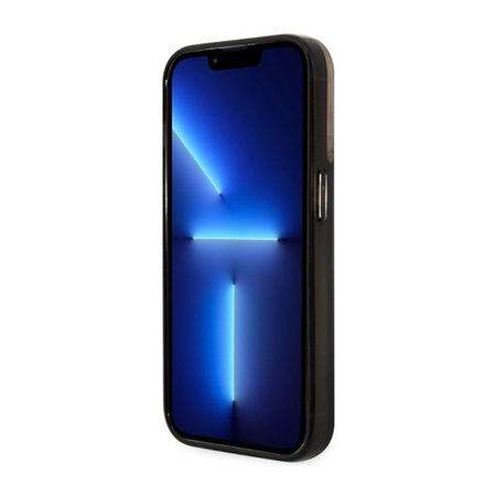 Guess Liquid Glitter Transculent 4G - Schutzhülle für iPhone 14 Pro (Schwarz)