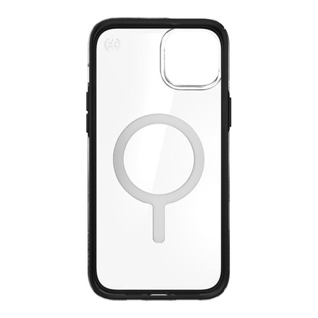Speck Presidio Perfect-Clear with Impact Geometry + MagSafe - Etui iPhone 15 Plus / 14 Plus z powłoką MICROBAN (Clear / Black)