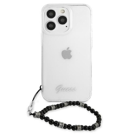 Guess Black Pearl Strap - Case iPhone 13 Pro (Clear)