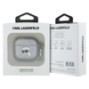 Karl Lagerfeld Monogram Karl Head - Étui AirPods 4 (argent)