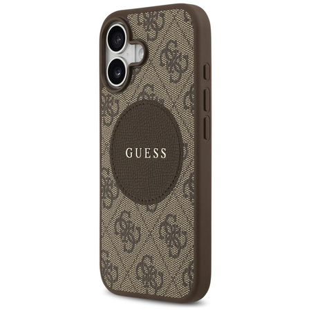 Guess 4G Circle Classic Logo MagSafe – Pouzdro iPhone 17 (Hnědá)
