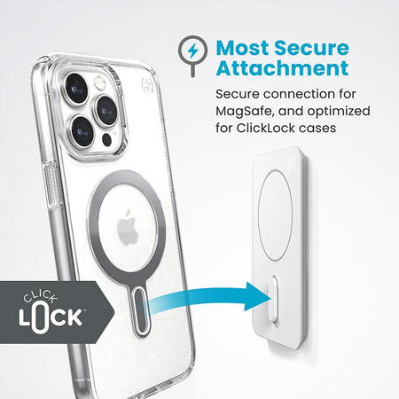 Speck Everywhere Mount + ClickLock - MagSafe Magnethalterung (Weiß)