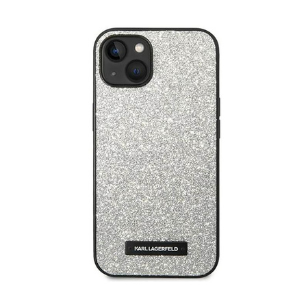 Karl Lagerfeld Glitter Plaque Logo - iPhone 14 Case (silver)