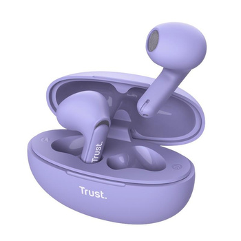 Trust Yavi - TWS Bluetooth Wireless In-Ear Headphones with Charging Case & ENC (Purple)