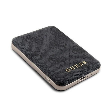 Guess Bundle Pack MagSafe 4G Metal Gold Logo - Etui Set + Power Bank 5000mAh MagSafe iPhone 13 Pro Max (schwarz)