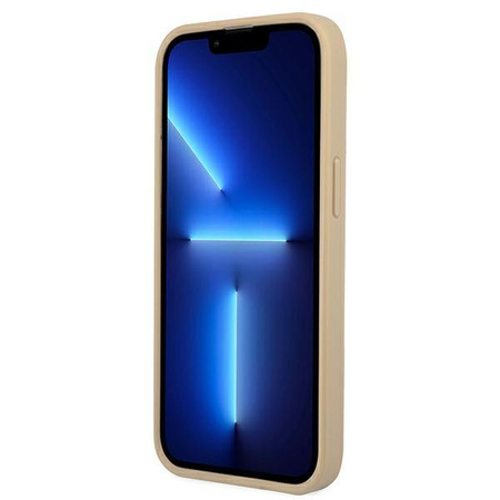 Pouzdro Guess Saffiano Triangle Logo - pouzdro pro iPhone 13 (béžové)