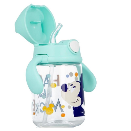 Mickey Mouse - Kubek niekapek ze słomką 370 ml (Cool)