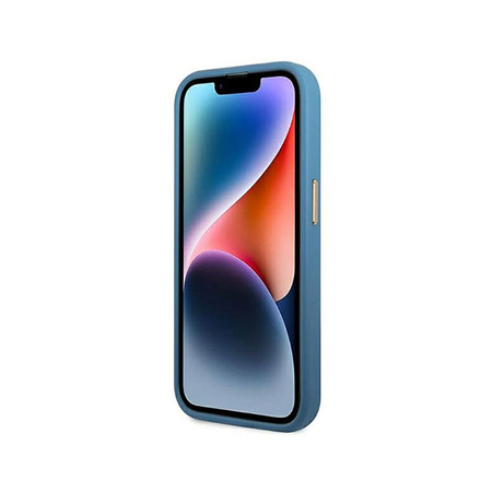 Guess 4G Metallgehäuse mit Kamerakontur - iPhone 14 Pro Gehäuse (blau)