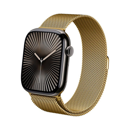 Crong Milano Steel - Edelstahlarmband für Apple Watch 38/40/41/42 mm (Gold)