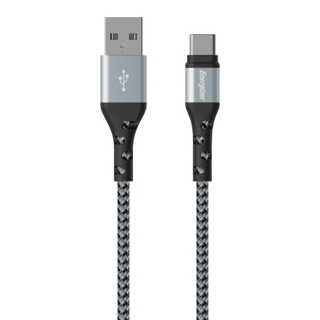 Energizer Ultimate - propojovací kabel USB-A k USB-C 2 m (stříbrný)