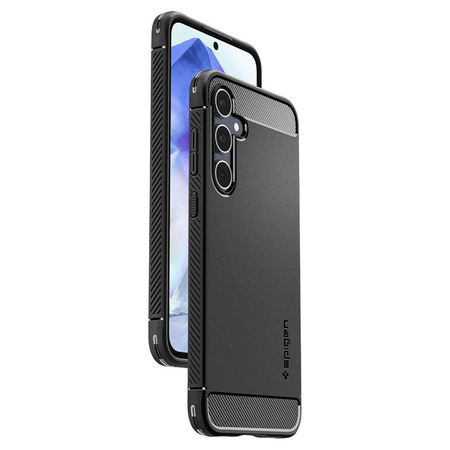 Spigen Rugged Armor - Schutzhülle für Samsung Galaxy A55 5G (Mattschwarz)