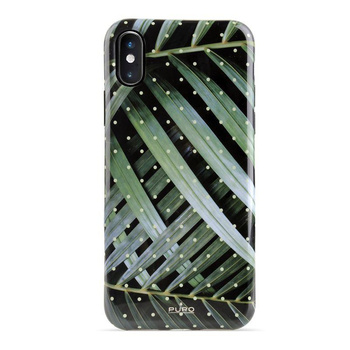 PURO Glam Tropical Leaves - iPhone Xs Max tok (Brilliáns levelek)