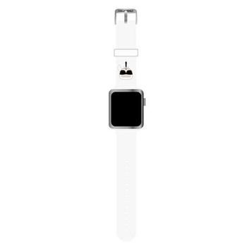 Karl Lagerfeld Silikon Karl Head - Armband für Apple Watch 38/40/41 mm (weiß)