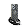 Karl Lagerfeld IML Crossbody Monogram Karl & Choupette Head MagSafe - Pouzdro pro iPhone 15 Pro (černý)