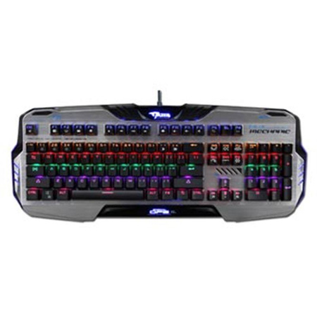 E-BLUE Mazer Mechanical 729 Keyboard, gaming, noir, câblé (USB), US, mécanique, rétroéclairé, touches bleues