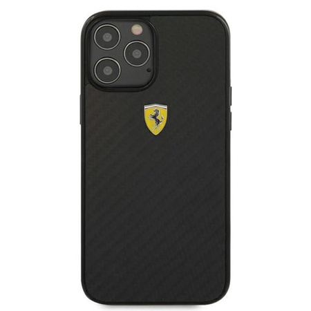 FERRARI On Track Carbon - iPhone 12 Pro Max tok (fekete)