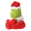 Grinch - Plush toy / cuddly sitting Grinch in Santa Claus outfit 13 cm from the Palm Pals collection Eco-Friendly