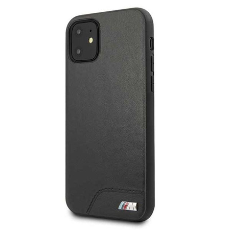 BMW Glattes PU-Leder - iPhone 11 Tasche (schwarz)
