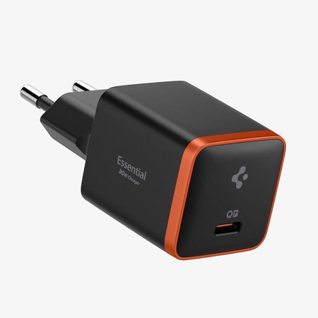 Spigen ArcStation Essential EE301EU - USB-C PD + QC3.0 30W Netzladegerät (Schwarz)