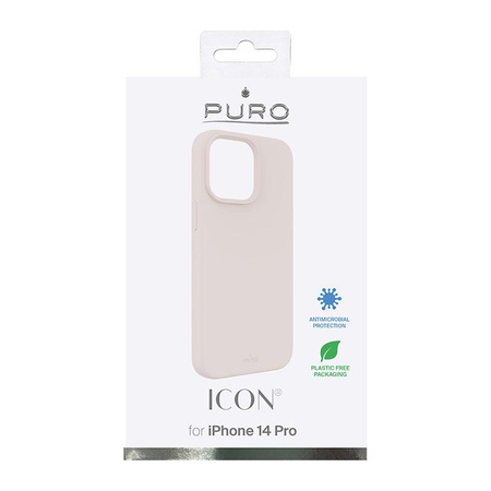 PURO ICON Cover - tok iPhone 14 Pro (Homokrózsaszín)