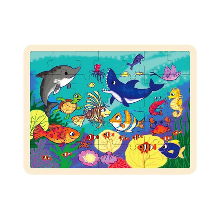 Top Bright - Dřevěné puzzle s útesy (35 el.)