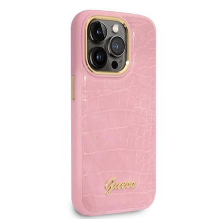 Guess Croco Collection - Tasche für iPhone 14 Pro (Pink)