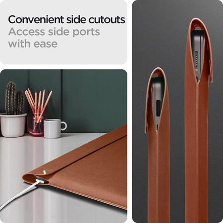 Spigen Valentinus Sleeve Laptop - 13" / 14" Notebooktasche (Klassisch Braun)