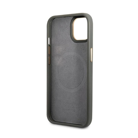 Guess Peony Logo Plate MagSafe - Case for iPhone 13 (Grey)