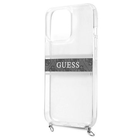 Guess 4G Silver Stripe Crossbody - iPhone 13 Pro Case