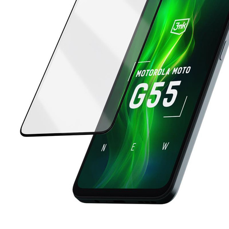 3mk HardGlass Max Lite - Tvrzené sklo pro Motorola Moto G55 5G (Černá)