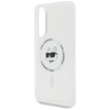 Karl Lagerfeld Button Choupette Head Printed Logo MagSafe – Pouzdro pro Samsung Galaxy S25 Edge (bílé)