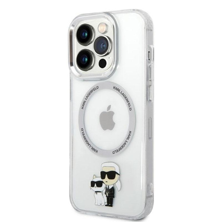 Karl Lagerfeld IML NFT Karl & Choupette MagSafe - Tasche für iPhone 14 Pro (Klar)