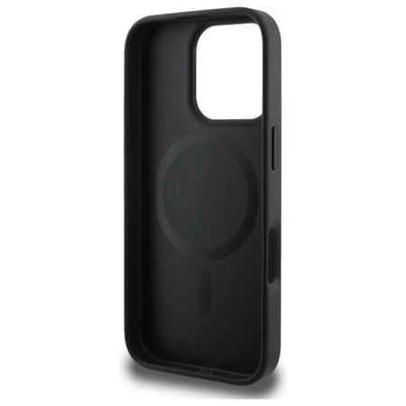 Guess Saffiano Peony Classic Logo MagSafe - iPhone 16 Pro Max Case (black)