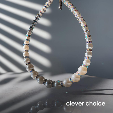 Crong Phone Charm - Řemínek na telefon (Silver Beads)