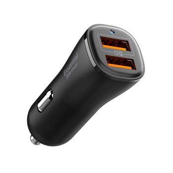 Spigen Essential EV302 - Autótöltő 2x USB-A 30W (fekete)