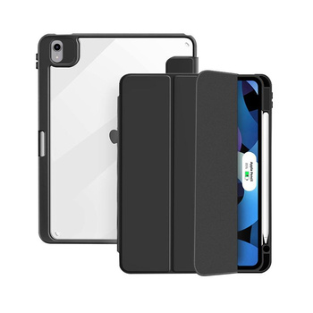 PURO Zeta Smart - Pouzdro iPad mini 6 (2021) s odnímatelnou magnetickou klopou + držák Apple Pencil (černé)
