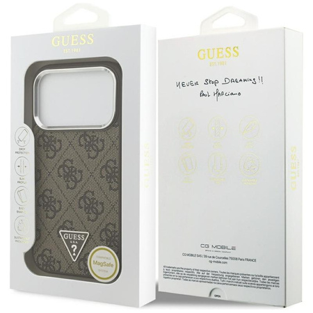 Guess 4G Triangle Logo MagSafe - Case iPhone 17 Pro (brown)